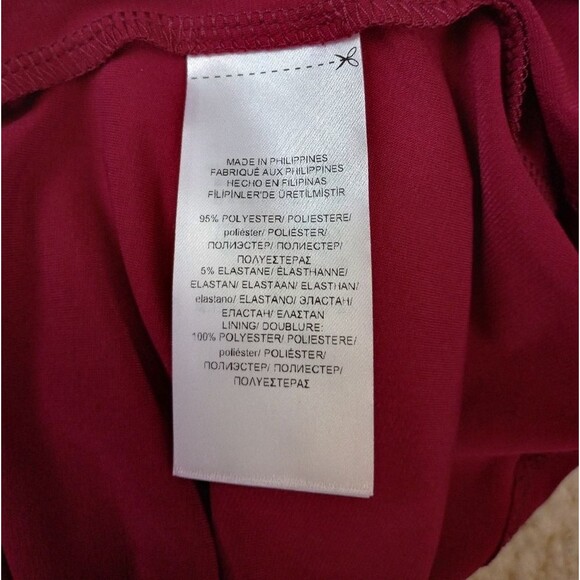 NWT Chaps Burgundy 3/4 Sleeve Dress Size Small - Picture 4 of 8
